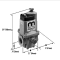 Maxitrol M420B-1/2 Modulator Gas Valve Dimensions