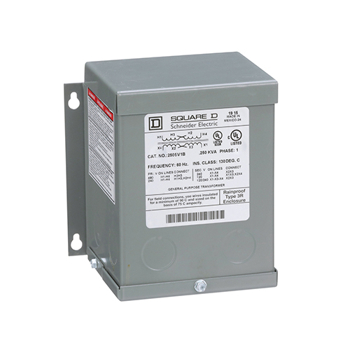 Square D 250SV1B Low Voltage General Purpose Transformers 240V/480V Primary 120V/240V Secondary 250VA